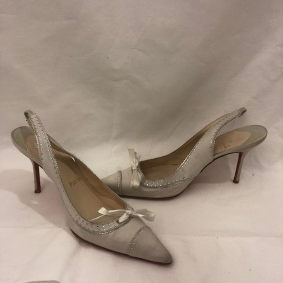 Embellished Silver Slingback Pumps (EUR 38.5) - Picture 2 of 4